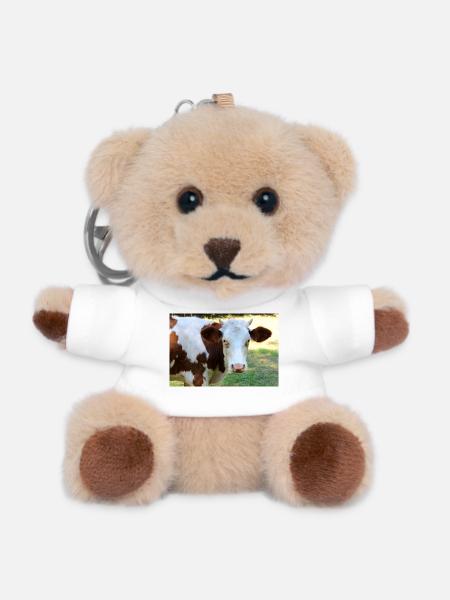 Kuh Poster - Teddy Schlüsselanhänger - Weiß