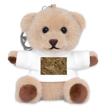 Golden Wheat Field - Teddy Keyring - white - Front