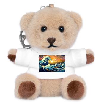 the great wave off of kanegawa - Teddy Keyring - white - Front