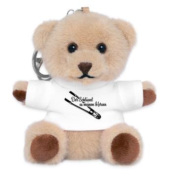 Schlüssel zum Herz Love - Teddy Schlüsselanhänger - Weiß - Vorne