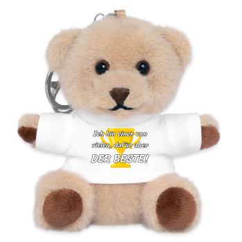 Ich bin einer von vielen, dafür aber der Beste! - Teddy Schlüsselanhänger - Weiß - Vorne