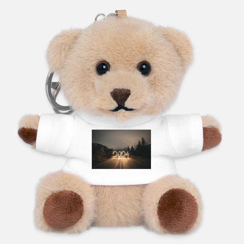 Year 2024 lightpaint - Teddy Keyring - white
