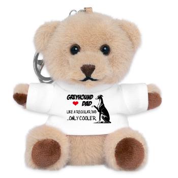 Greyhound Dad - Teddy Schlüsselanhänger - Weiß - Vorne
