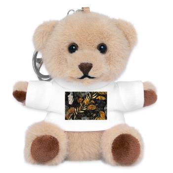 Black Gold Tropical Silhouette - Teddy Keyring - white - Front