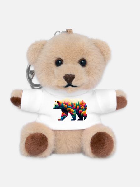 Ours - Porte-clés ourson - blanc