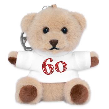 ANNIVERSARY. HAPPY BIRTHDAY. HAPPY BIRTHDAY. - Teddy Keyring - white - Front