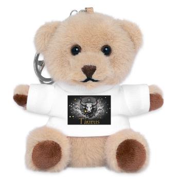Taurus Sternzeichen Sternzeichen Stier  - Teddy Schlüsselanhänger - Weiß - Vorne