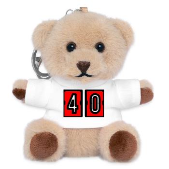 40. 40 YEARS. 40th ANNIVERSARY. 40 YEARS ANNIVERSARY. - Teddy Keyring - white - Front