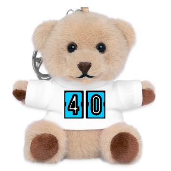 40. 40 YEARS. 40th ANNIVERSARY. 40 YEARS ANNIVERSARY. - Teddy Keyring - white - Front