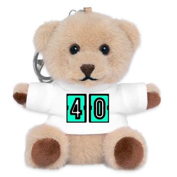 40. 40 YEARS. 40th ANNIVERSARY. 40 YEARS ANNIVERSARY. - Teddy Keyring - white - Front