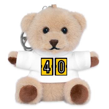 40. 40 YEARS. 40th ANNIVERSARY. 40 YEARS ANNIVERSARY. - Teddy Keyring - white - Front