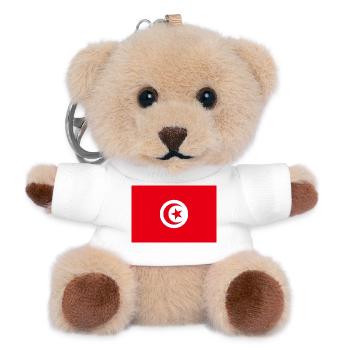 Tunisia - Teddy Keyring - white - Front