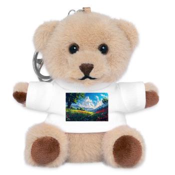 Natur Landschaft Illustration Poster - Teddy Schlüsselanhänger - Weiß - Vorne