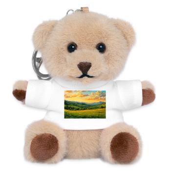 Natur Landschaft Illustration Poster - Teddy Schlüsselanhänger - Weiß - Vorne