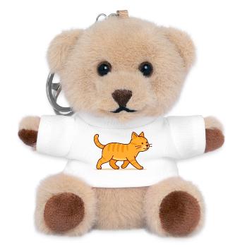 Cat Pauli - Teddy Keyring - white - Front