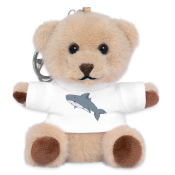 Shark - Teddy Keyring - white - Front