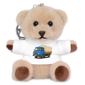 East Flatbed - Teddy Keyring - white - Front