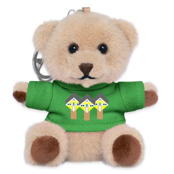 Cube houses - Teddy Keyring - green - Front