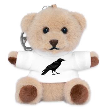 Raven - Teddy Keyring - white - Front