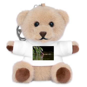 000_1134_DxO - Fressen unter Weidenblättern - Teddy Schlüsselanhänger - Weiß - Vorne