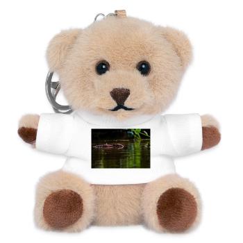 Swimming Silently Through Calm Green Water - Teddy Keyring - white - Front