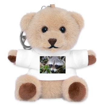 Waschbäre - Teddy Schlüsselanhänger - Weiß - Vorne