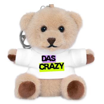 The Crazy - Design with Neon Colors - Teddy Keyring - white - Front