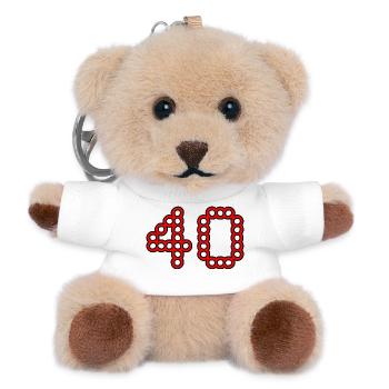40. 40 YEARS. 40th ANNIVERSARY. 40 YEARS ANNIVERSARY. - Teddy Keyring - white - Front