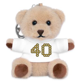 40. 40 YEARS. 40th ANNIVERSARY. 40 YEARS ANNIVERSARY. - Teddy Keyring - white - Front