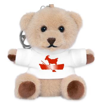 G.O.A.T. Goat in the boat - Teddy Keyring - white - Front