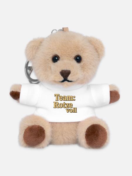 Team Snot Full Lettering - Teddy Keyring - white