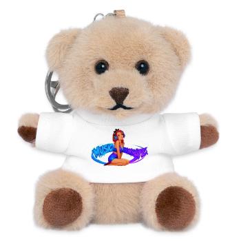 Music_is_My_Life - Porte-clés ourson - blanc - Devant