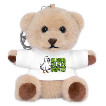 Lustiger Sarkasmus Gruselige Jahreszeit Sag es meinem Vater - Teddy Schlüsselanhänger - Weiß - Vorne
