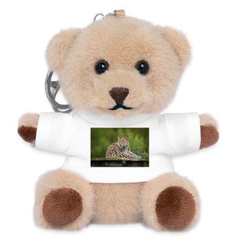 Leopard - Teddy Keyring - white - Front