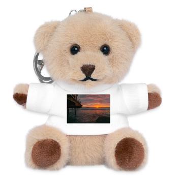 Sonnenaufgang Saltburn Pier am ruhigen Ufer - Teddy Schlüsselanhänger - Weiß - Vorne