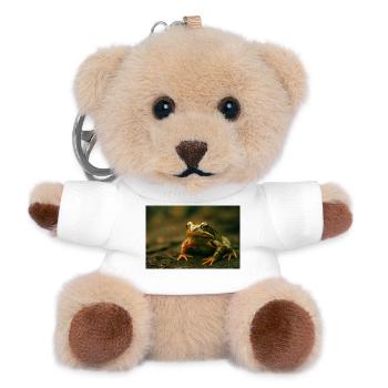 Wilde Tiere, Frosch - Teddy Schlüsselanhänger - Weiß - Vorne