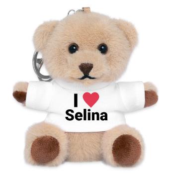 J’ADORE SELINA - Porte-clés ourson - blanc - Devant