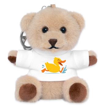 Happy Duck Sprint Cartoon - Teddy Keyring - white - Front