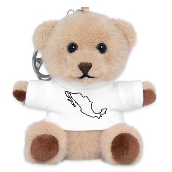 Mexico Outline - Teddy Keyring - white - Front
