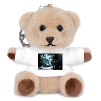 Broken statue, pensive man - Teddy Keyring - white - Front