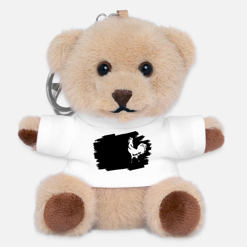 Midnight Glyphs Emblem - Teddy Keyring - white