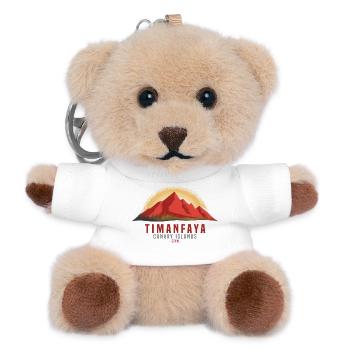 Timanfaya, Lanzarote, Kanarische Inseln, Vulkan, Nationalpark - Teddy Schlüsselanhänger - Weiß - Vorne