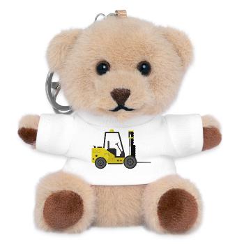 Gabelstapler - Teddy Schlüsselanhänger - Weiß - Vorne