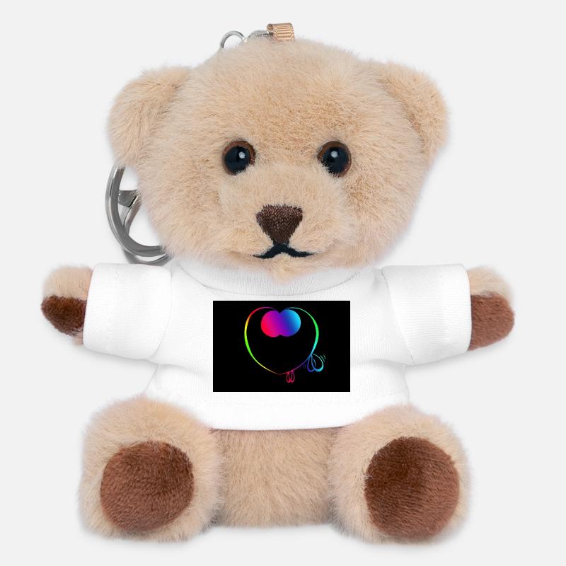 Trickster Too Cute Poster - Teddy Keyring - white