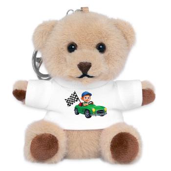 WELTMEISTER FAHRER – Baby & Kinder - Teddy Schlüsselanhänger - Weiß - Vorne