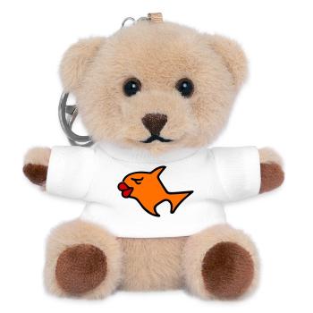 Romantic Fish Illustration - Teddy Keyring - white - Front