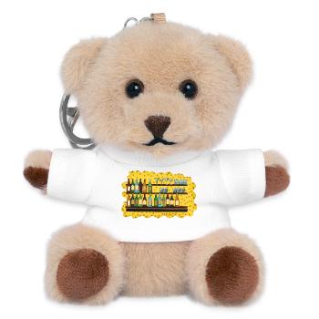Barregal Cheese Evening Illustration - Teddy Keyring - white - Front