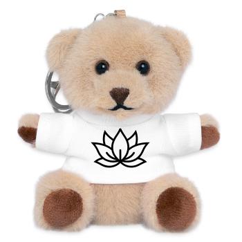 lotus flower - Teddy Keyring - white - Front