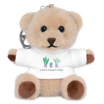 Can't Touch This Cactus Funny Saying - Teddy Keyring - white - Front