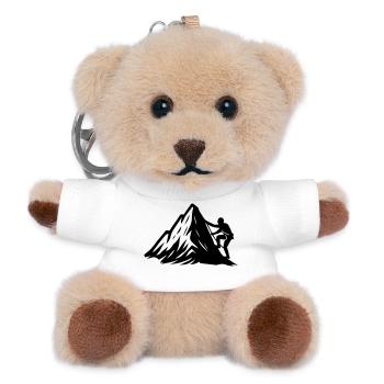 Bergsteiger Symbol Berge - Teddy Schlüsselanhänger - Weiß - Vorne